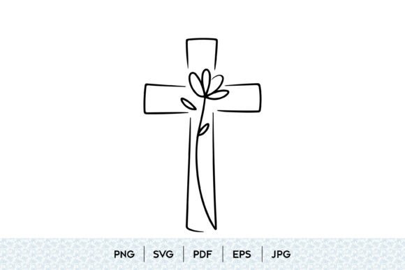 Christian Cross with Flower SVG Review
