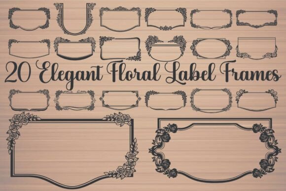 Elegant Floral Label Frames