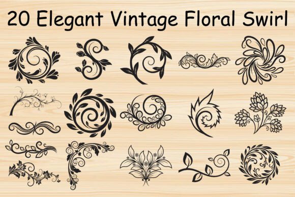 Elegant Vintage Floral Swirl