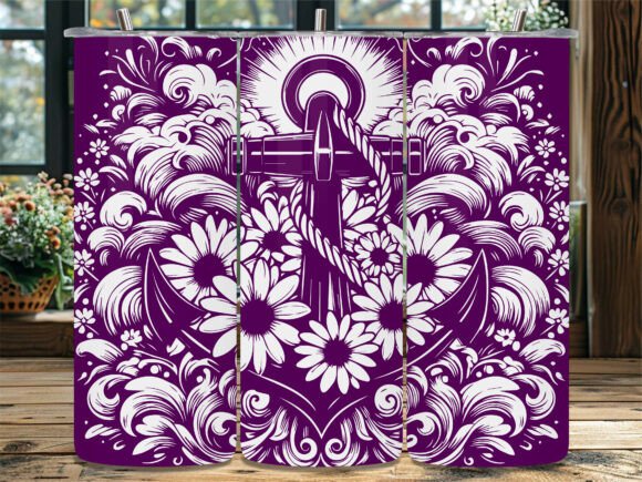 Floral Anchor Sea Wave