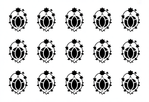 Floral Orb Design Vector Art