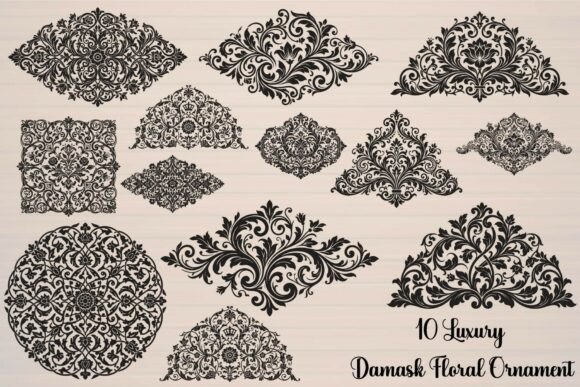 Luxury Damask Floral Ornament