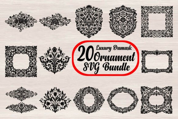 Luxury Damask Ornament SVG Bundle