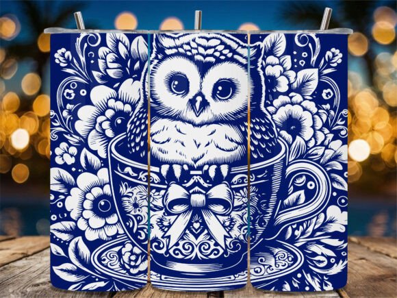 Owl Floral Teacup