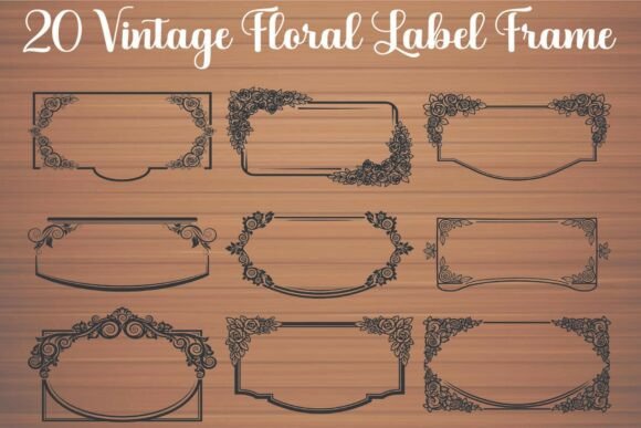 Vintage Floral Label Frames